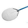AZZURRA - PALA PIZZA ALLUMINIO TONDA FORATA CM.50 MANICO CM 150 A-50F