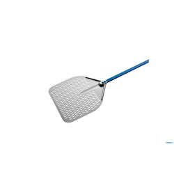 AZZURRA PALA PIZZA ALLUMINIO RETTANGOLARE FORATA CM 33 MANICO CM 60     A32RF-60