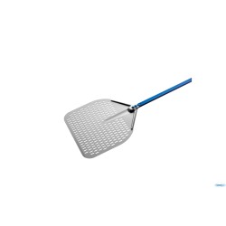 AZZURRA PALA PIZZA ALLUMINIO RETTANGOLARE FORATA CM 36 MANICO CM 60     A37RF-60