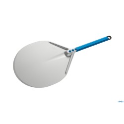 AZZURRA PALA PIZZA ALLUMINIO TONDA DIAMETRO CM 33 MANICO CM.30        A32C