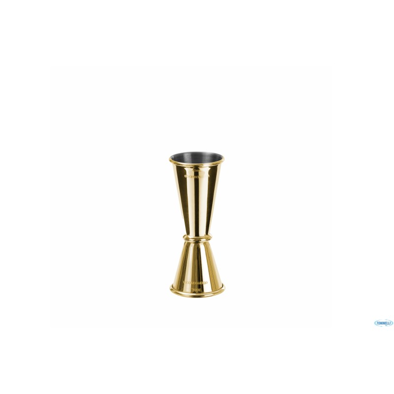 MIXING - MISURINO JIGGER JAP ORO CONO PICCOLO ML.30 CONO GRANDE ML.45 MIX47 MIXING - MISURINO JIGGER JAP ORO CONO PICCOLO ML.30 CONO GRANDE ML.45 MIX47