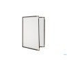 CRYSTAL - SET 3 PORTAMENU DOPPI TRASPARENTE CON BORDO IN METALLO CM 32X23,7XH.1,5