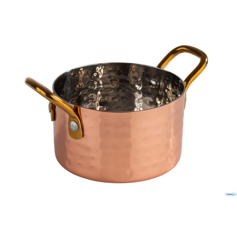 MUMBAI-MINI CASSERUOLA CM 11,5XH.7 LT 0,60 CON MANICI DORATI MUMBAI-MINI CASSERUOLA CM 11,5XH.7 LT 0,60 CON MANICI DORATI