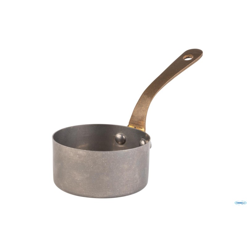 SNACKHOLDER- MINI CASSERUOLA INOX CM 7 H 3,5 EFFETTO VINTAGE SNACKHOLDER- MINI CASSERUOLA INOX CM 7 H 3,5 EFFETTO VINTAGE