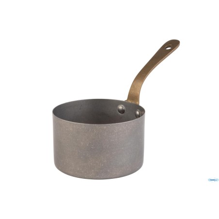 SNACKHOLDER- MINI CASSERUOLA INOX CM 9,5  H 5,5 EFFETTO VINTAGE