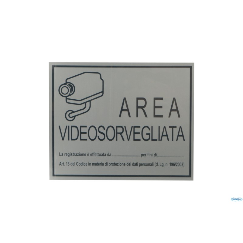 CONFEZIONE 2 TARGHE ADESIVE AREA VIDEOSORVEGLIATA CM 15X12 CONFEZIONE 2 TARGHE ADESIVE AREA VIDEOSORVEGLIATA CM 15X12