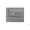 CONFEZIONE 2 TARGHE ADESIVE AREA VIDEOSORVEGLIATA CM 15X12