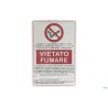 TARGA METALLO VIETATO FUMARE CM 20X30