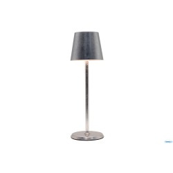 LUMIERE ROUND-LAMPADA TAVOLO LED CM.10XH34 FOGLIA ARGENTO