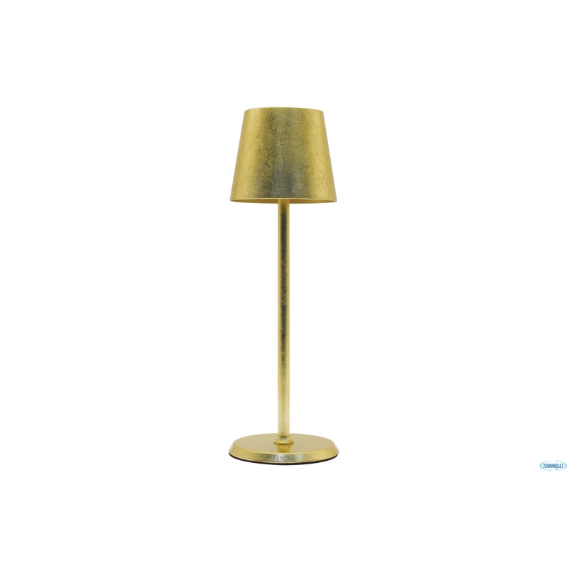 LUMIERE ROUND-LAMPADA TAVOLO LED CM.10XH34 FOGLIA ORO LUMIERE ROUND-LAMPADA TAVOLO LED CM.10XH34 FOGLIA ORO