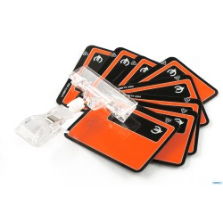 CONFEZIONE 10 MOLLETTE PLASTICA TRASPARENTI DOPPIA TENUTA