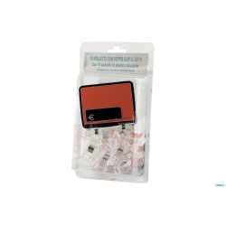 CONFEZIONE 10 MOLLETTE PLASTICA TRASPARENTI DOPPIA TENUTA