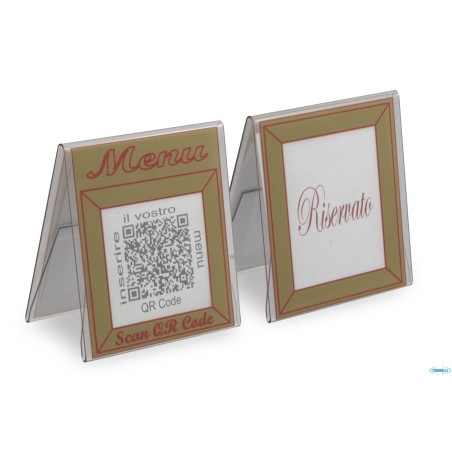 CONFEZIONE 5 CAVALLETTI PER MENU QR CODE