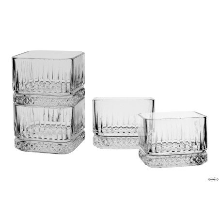 ELYSIA - CONFEZIONE 4 COPPETTE IMPILABILI CL 23,5 CM 8 H.6,2