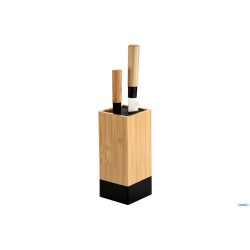 BAMBOO-NERO-CEPPO PORTACOLTELLI CM 10X10XH.23