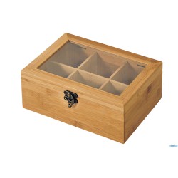 BAMBOO-SCATOLA PORTABUSTINE THE CM 21,5X15XH.8,5 CON 6 SCOMPARTI