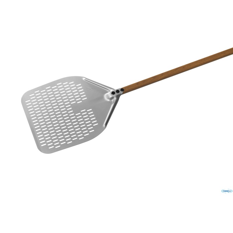 WOODTECH - PALA PIZZA RETTANGOLARE FORATA CM 33X33 MANICO CM 150 WOODTECH - PALA PIZZA RETTANGOLARE FORATA CM 33X33 MANICO CM 150