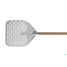 WOODTECH - PALA PIZZA RETTANGOLARE FORATA CM 36X36 MANICO CM 150