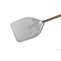 WOODTECH - PALA PIZZA RETTANGOLARE FORATA CM 36X36 MANICO CM 150