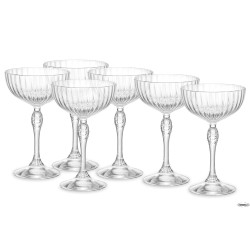 AMERICA '20S CONFEZIONE DA 6 CALICI PER COCKTAIL COUPE H.15,7 CL.23 DIAMETRO 9,8 122137