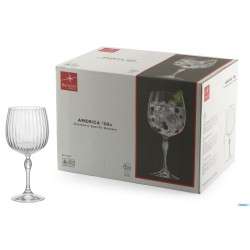 AMERICA '20S CONFEZIONE DA 6 CALICI PER COCKTAIL GIN TONIC H.22,6 CL.74,5 DIAMETRO 10,9 122128