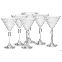 AMERICA '20S CONFEZIONE DA 6 CALICI PER COCKTAIL MARTINI H.18 CL.25 DIAMETRO 10,8 122142