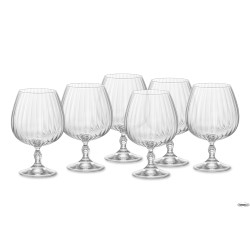 AMERICA '20S CONFEZIONE 6 CALICI COGNAC CL 65 H CM 16,5 DIAMETRO 10,7 122147