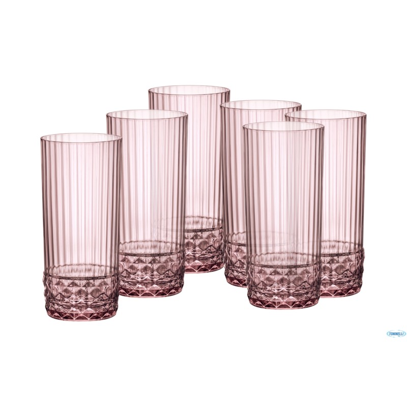 AMERICA '20S AMETISTA CONFEZIONE DA 6 BICCHIERI COOLER PER COCKTAIL CL 49 H.16,2 DIAMETRO 7,35 122155 AMERICA '20S AMETISTA CONFEZIONE DA 6 BICCHIERI COOLER PER COCKTAIL CL 49 H.16,2 DIAMETRO 7,35 122155