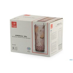 AMERICA '20S AMETISTA CONFEZIONE DA 6 BICCHIERI COOLER PER COCKTAIL CL 49 H.16,2 DIAMETRO 7,35 122155