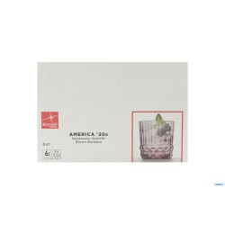 AMERICA '20S AMETISTA CONFEZIONE DA 6 BICCHIERI DOF CL 37 H.9,2 DIAMETRO 8,8 122153