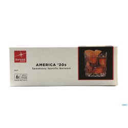 AMERICA '20S CONFEZIONE DA 6 BICCHIERI PER COCKTAIL DOF H. 9,2 CL. 37 DIAMETRO 8,8 122139
