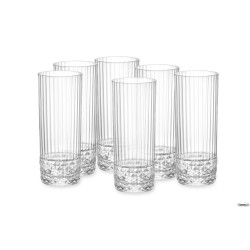 AMERICA '20S CONFEZIONE DA 6 BICCHIERI PER LONG DRINK CL.40 H.15,8 DIAMETRO CM 6,8 122150
