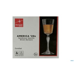 AMERICA '20S CONFEZIONE 6 CALICI CORDIAL CL 8 H CM 15 DIAMETRO 5,6 122146