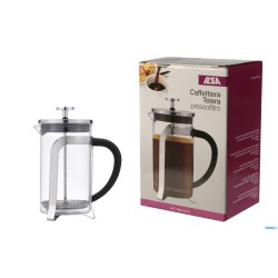 CAFFETTIERA-INFUSIERA ML600 VETRO BOR-INOX 743