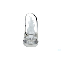EASY MENAGE 4 PEZZI OLIO-ACETO-SALE E PEPE (CON AMPOLLE INCLUSE) INOX CM.12