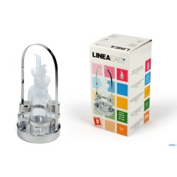 EASY MENAGE 4 PEZZI OLIO-ACETO-SALE E PEPE (CON AMPOLLE INCLUSE) INOX CM.12