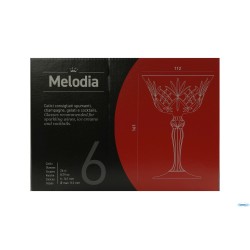 MELODIA - CONFEZIONE 6 COPPE CHAMPAGNE-COCKTAIL  CL 26