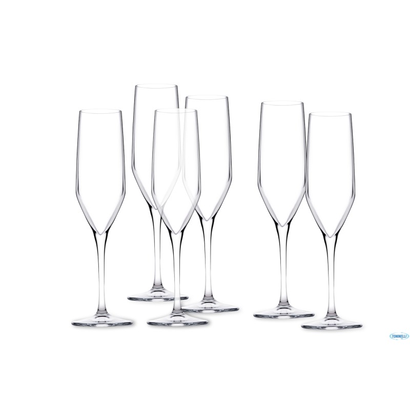 NAPA - CONFEZIONE 6 CALICI FLUT CL 20 IN VETRO TAGLIATO A FREDDO NAPA - CONFEZIONE 6 CALICI FLUT CL 20 IN VETRO TAGLIATO A FREDDO