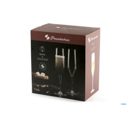 NAPA - CONFEZIONE 6 CALICI FLUT CL 20 IN VETRO  TAGLIATO A FREDDO