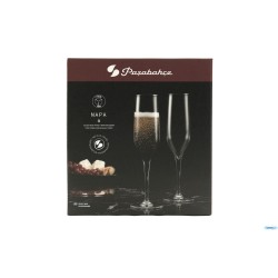 NAPA - CONFEZIONE 6 CALICI FLUT CL 20 IN VETRO  TAGLIATO A FREDDO