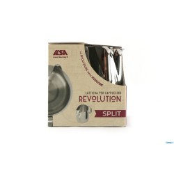REVOLUTION SPLIT-LATTIERA 2 BECCHI PARALLELI TAZZE 3 INOX 43-3