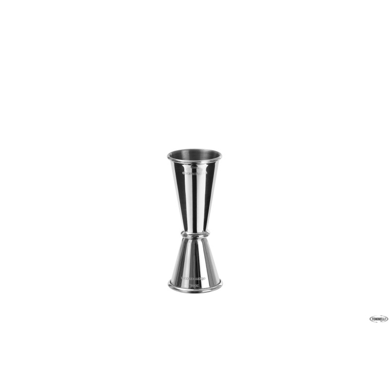 MIXING - MISURINO JIGGER JAP SILVER CONO PICCOLO ML.30 CONO GRANDE ML.45 C1043 MIX46 MIXING - MISURINO JIGGER JAP SILVER CONO PICCOLO ML.30 CONO GRANDE ML.45 C1043 MIX46
