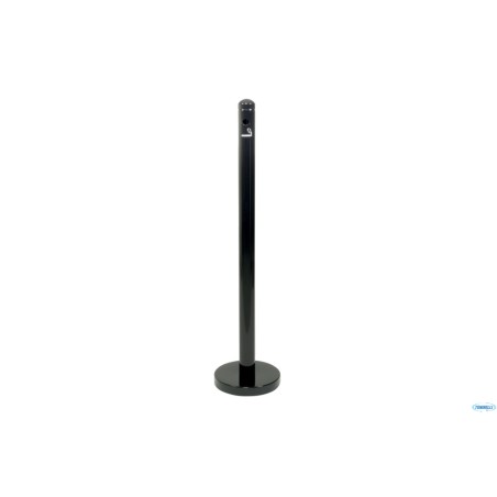 POSACENERE A COLONNA INOX NERO CON BASE